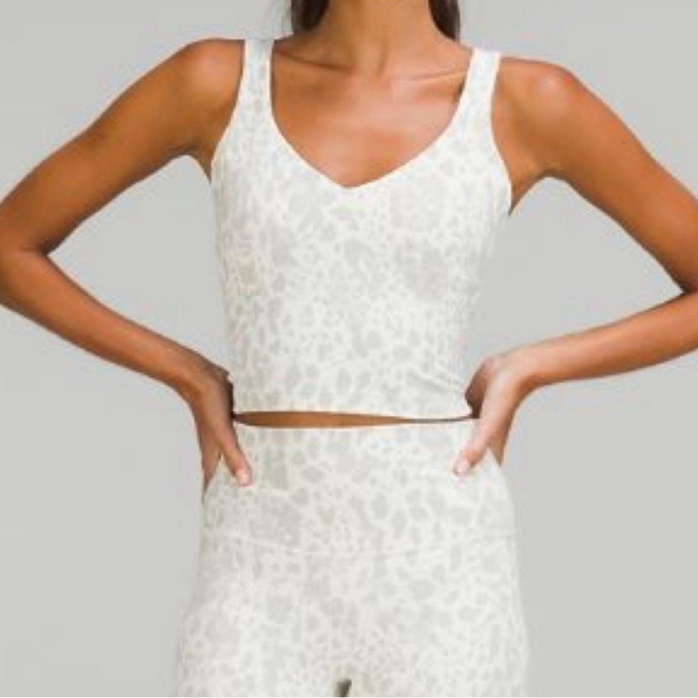 White Leopard Lululemon Align Tank